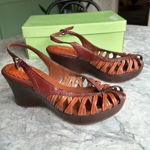 Nicole leather platform Pixel sandals, size 6.5